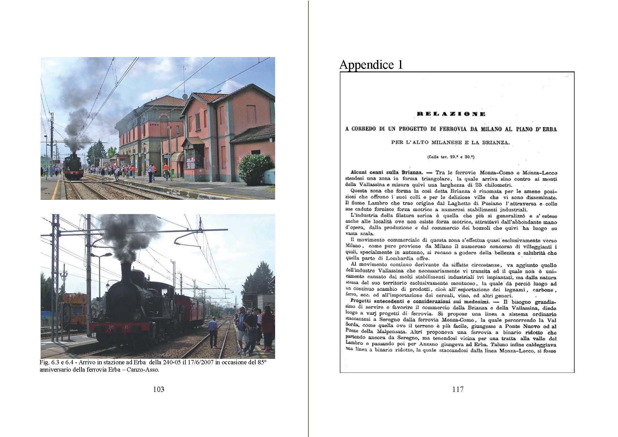 Anteprima del libro "Erba i suoi treni e le sue stazioni"